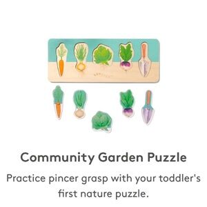 Lovevery Community Garden Puzzle from the Pioneer Play Kit